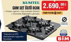 KUMTEL CAM SET ÜSTÜ OCAK